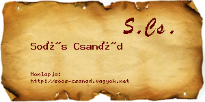 Soós Csanád névjegykártya