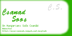 csanad soos business card