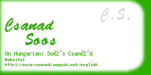 csanad soos business card